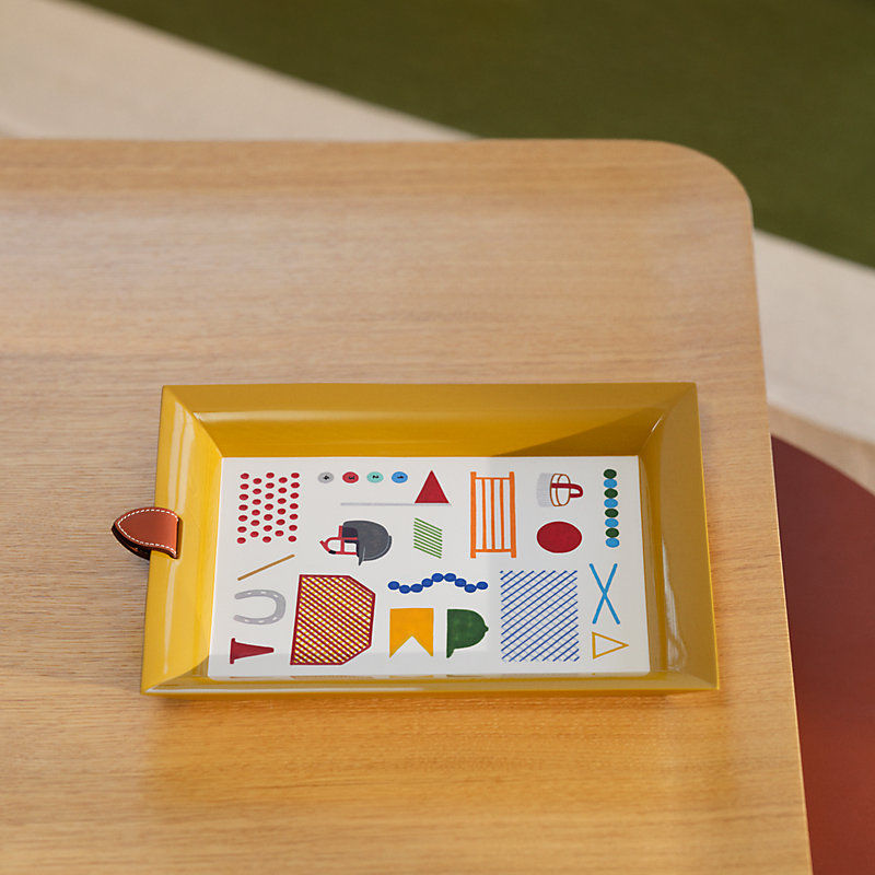Atrium Saut Hermès letter tray - Yellow | Hermès USA